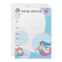 Mermaid Invites invitations