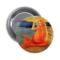 Mermaid Key Sunset Button buttons