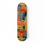Mermaid Key Sunset Skull Skateboard