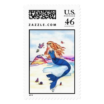 Mermaid Love Postage by DreamWeaverThere