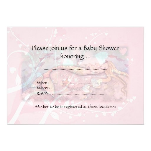 Mermaid Lullaby Baby Shower Invitations