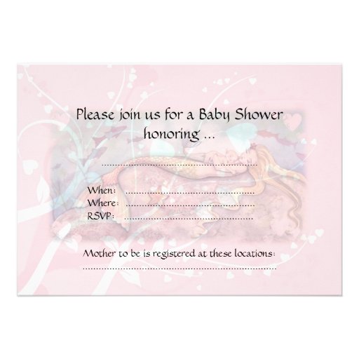 Mermaid Lullaby Baby Shower Invitations