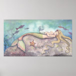 Mermaid Lullaby Mother and Baby Poster
