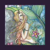 Mermaid Magnet by Molly Harrison magnets