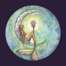 Mermaid Magnet, Mermaid Moon by Molly Harrison magnets