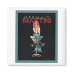 Mermaid Martini Refrigerator Magnet