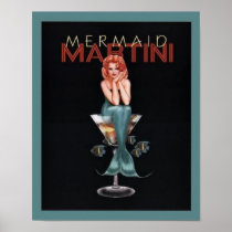Mermaid Martini Posters