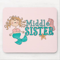 Mermaid Middle Sister mousepads