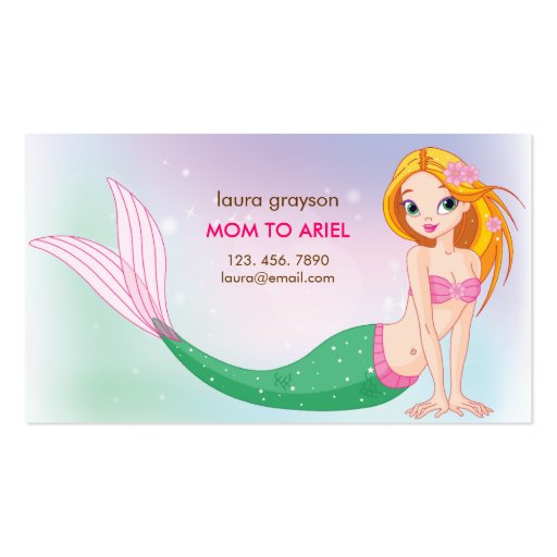 Mermaid Mommy Calling Card Business Card Template