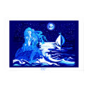 Mermaid moon posters by Annaart Mermaid moon posters