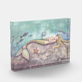 Mermaid Mother and Child Fantasy Art Block Awards