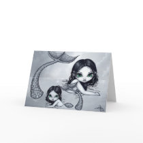 "Mermaid Mother and Child" Greeting Card