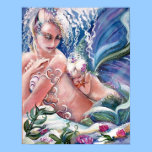 Mermaid Mother & Child Print posters