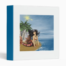 Mermaid on Beach  Binder