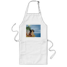 Mermaid on Beach  Long Apron