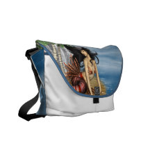 Mermaid on Beach Messenger Bag