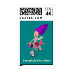 Mermaid on Bike Postage