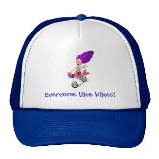 Mermaid on Bike Trucker Hat