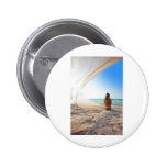 Mermaid on the beach pinback button