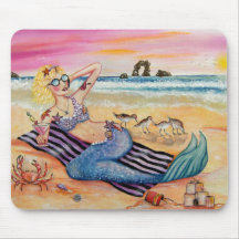 Mermaid on Vacation Mousepad