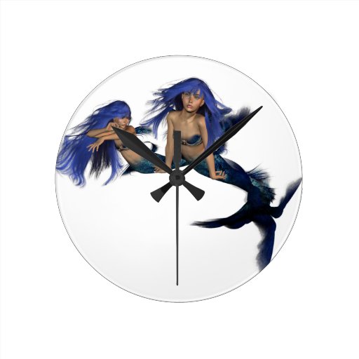 Mermaid Pair Clock