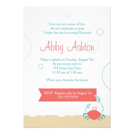 Mermaid Party  |  Birthday Invitations