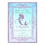 Mermaid Pool Party Birthday Invitation 5 x 7