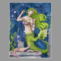 Mermaid postcards