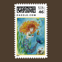 Mermaid Postage Stamp