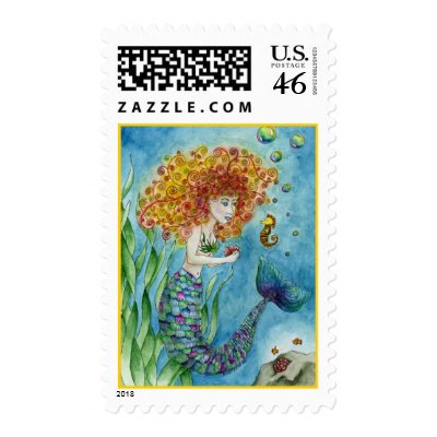 Mermaid Postage Stamp