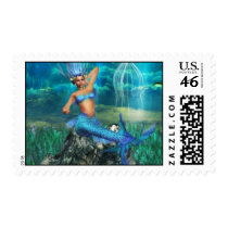 Mermaid Postage Stamp