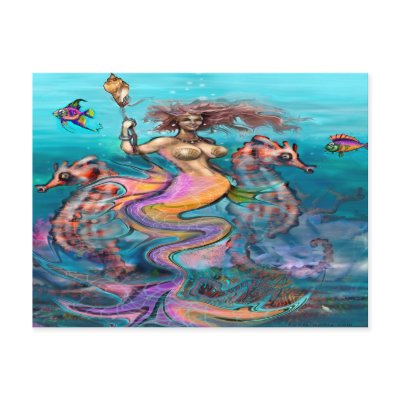 Mermaid Postcards by FunGraphix