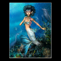 Mermaid postcards