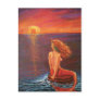 Mermaid Postcard - 'Watching The Sunset'