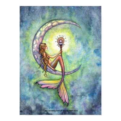 Mermaid Poster by Molly Harrison Mermaid Moon