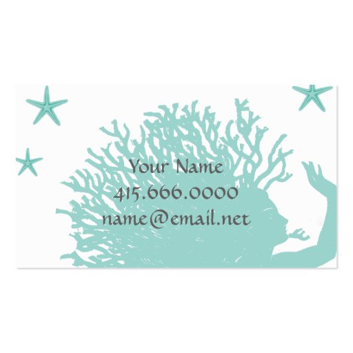 Mermaid Profile Card Business Card (back side)