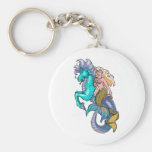 mermaid riding seahorse keychains