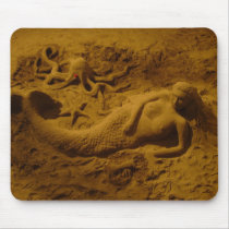 Mermaid sand sculpture mousepads by maximus7 Mermaid sand sculpture mousepads