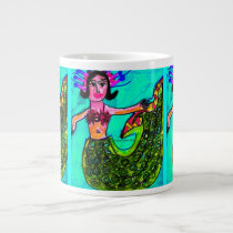 Mermaid Sea Goddess  Mug by Katie Pfeiffer Extra Large Mug