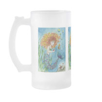 Mermaid - Seahorse Extra Large Mug by 13BlackCatsDesigns Mermaid - Seahorse Extra Large Mug