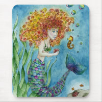 Mermaid - Seahorse Mousepad mousepad