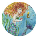 Mermaid - Seahorse Sticker by 13BlackCatsDesigns Mermaid - Seahorse Sticker
