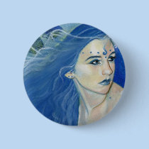 Mermaid Shades of Blue Button buttons