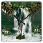 Mermaid Shower Wall Clock