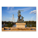 Mermaid Statue in Warsaw Greeting Card