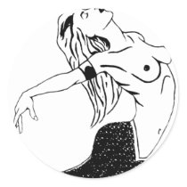 Mermaid Round Sticker