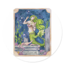 Mermaid Round Sticker