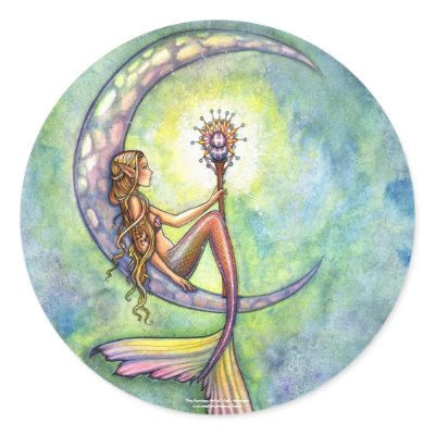 Mermaid Sticker Fantasy Art by Molly Harrison by robmolily