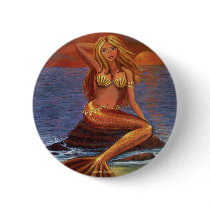 Mermaid Sunset Button buttons