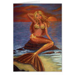 Mermaid Sunset Greeting Card